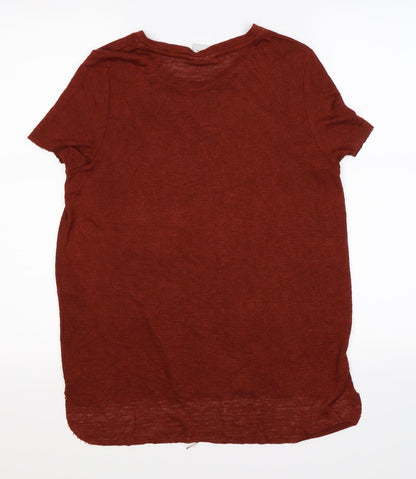 Womens UK Size S VERO MODA Brown Tunic T-Shirt