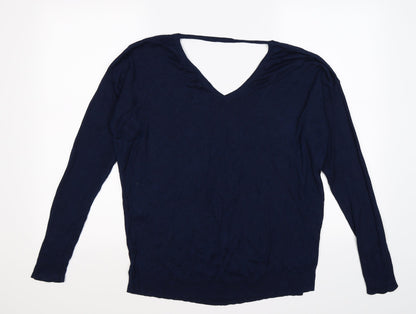 FGEORGE Womens Blue  Knit Pullover Jumper Size 14