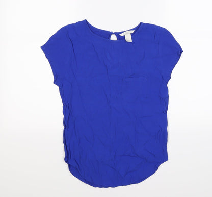 Womens UK Size 6 H&M Blue Tunic T-Shirt