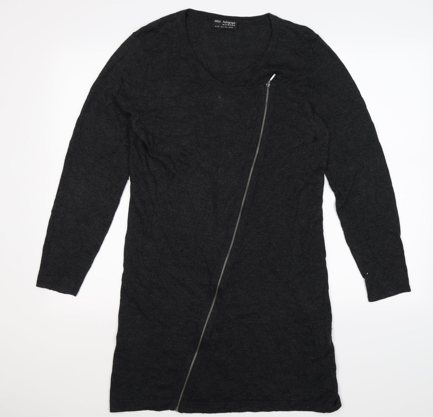 Autograph Womens Grey  Knit Jumper Dress  Size 12