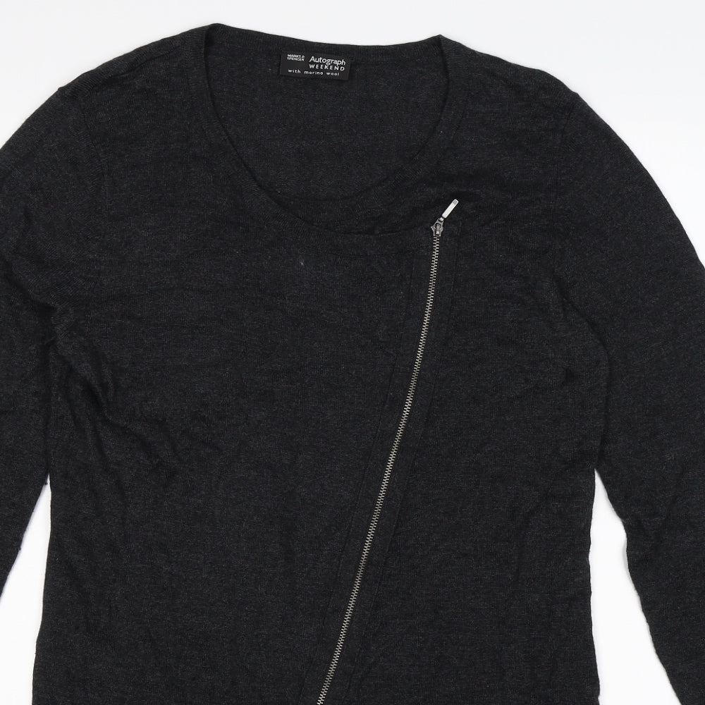 Autograph Womens Grey  Knit Jumper Dress  Size 12