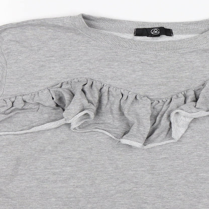 Missguided Womens Grey   Pullover Sweatshirt Size 10  - CROPPED