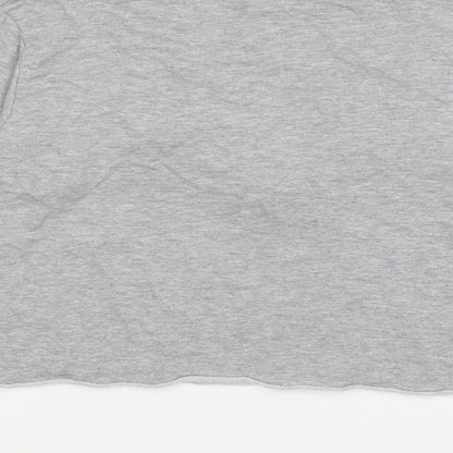 Missguided Womens Grey   Pullover Sweatshirt Size 10  - CROPPED