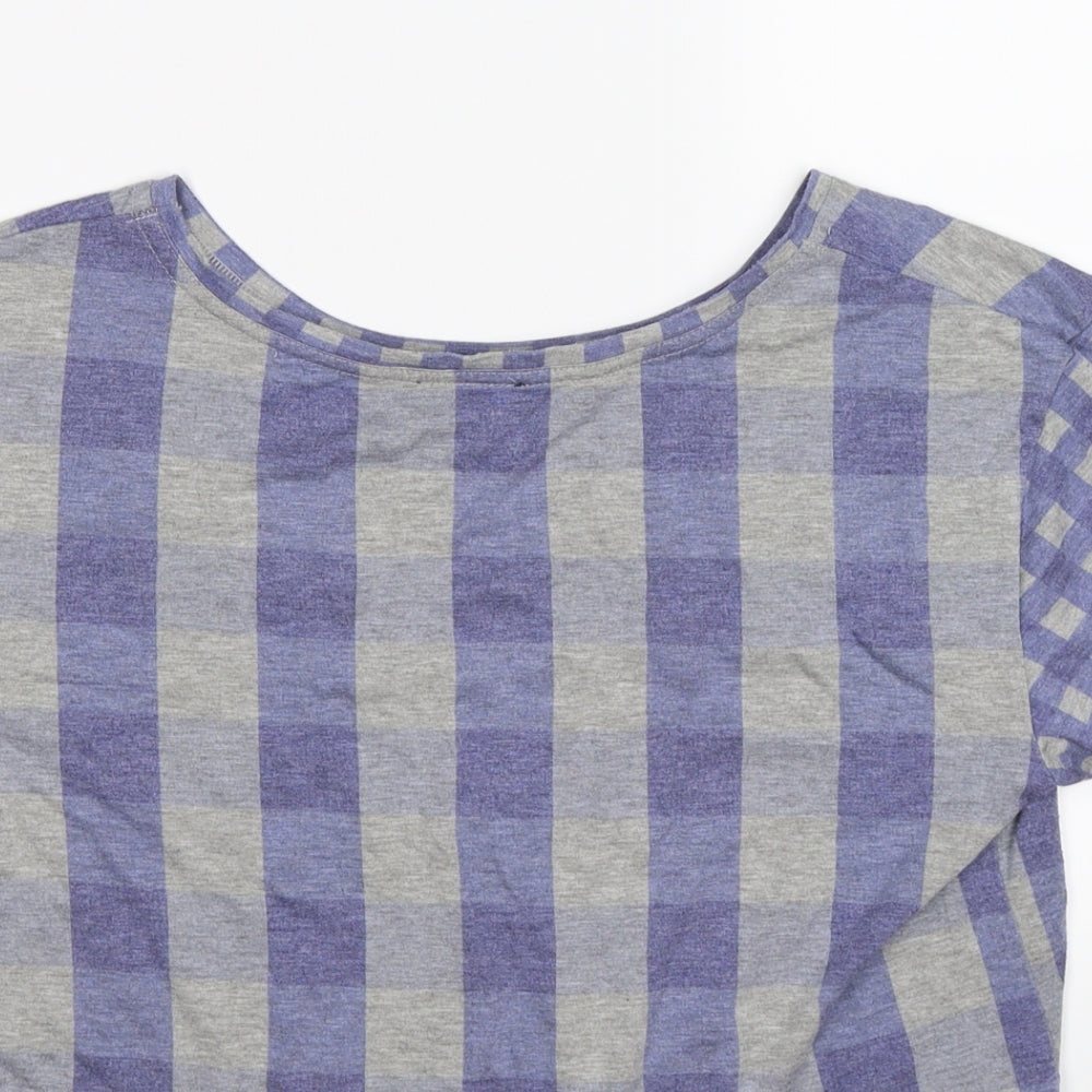 Womens UK Size 8 Topshop Grey Cropped T-Shirt