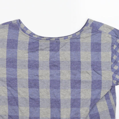 Womens UK Size 8 Topshop Grey Cropped T-Shirt