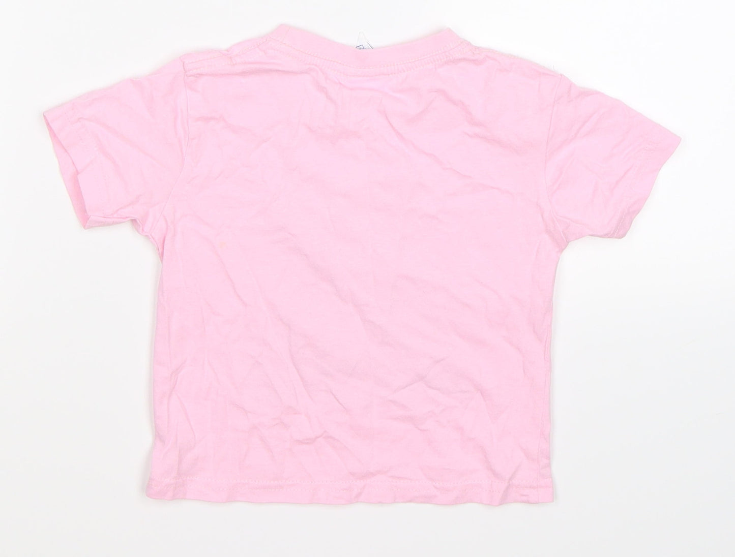 JHK Girls Pink   Basic T-Shirt Size 2 Years  - princess looks like
