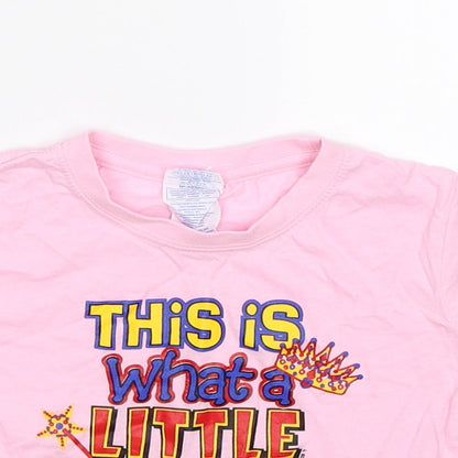 JHK Girls Pink   Basic T-Shirt Size 2 Years  - princess looks like
