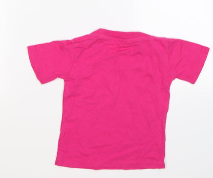 Preworn Girls Pink   Basic T-Shirt Size 2 Years  - grandmother cyprus