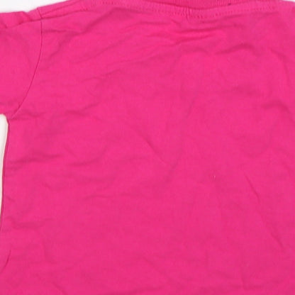 Preworn Girls Pink   Basic T-Shirt Size 2 Years  - grandmother cyprus