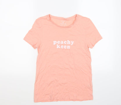 Primark Womens Pink   Basic T-Shirt Size XS  - peachy keen