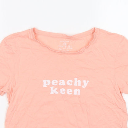 Primark Womens Pink   Basic T-Shirt Size XS  - peachy keen