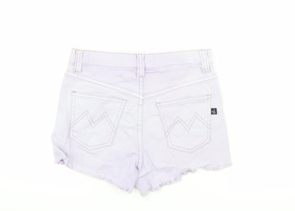MINKPINK Womens Purple  Denim Hot Pants Shorts Size S - distressed