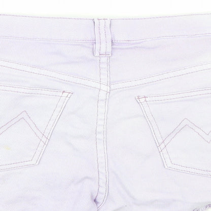MINKPINK Womens Purple  Denim Hot Pants Shorts Size S - distressed