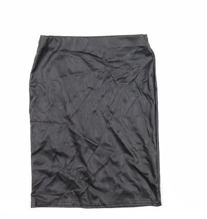 PRETTYLITTLETHING Womens Black   Straight & Pencil Skirt Size 6