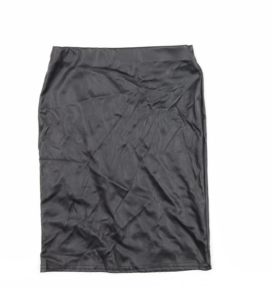 PRETTYLITTLETHING Womens Black   Straight & Pencil Skirt Size 6