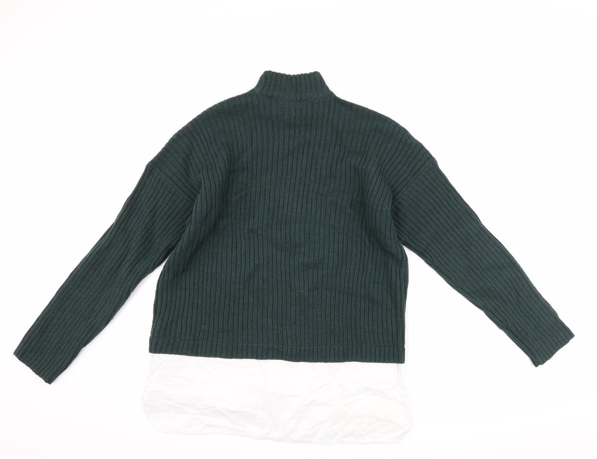Noisy May Womens Green   Pullover Jumper Size S