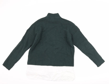 Noisy May Womens Green   Pullover Jumper Size S