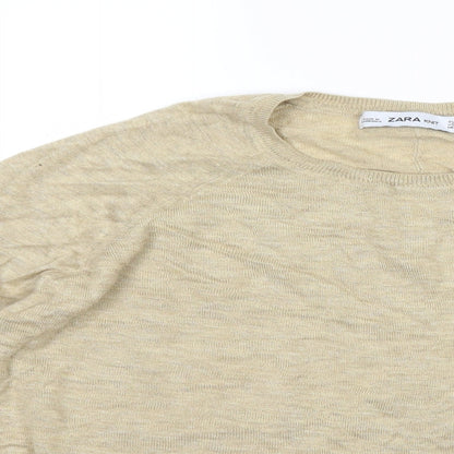 Zara Womens Brown   Pullover Jumper Size S