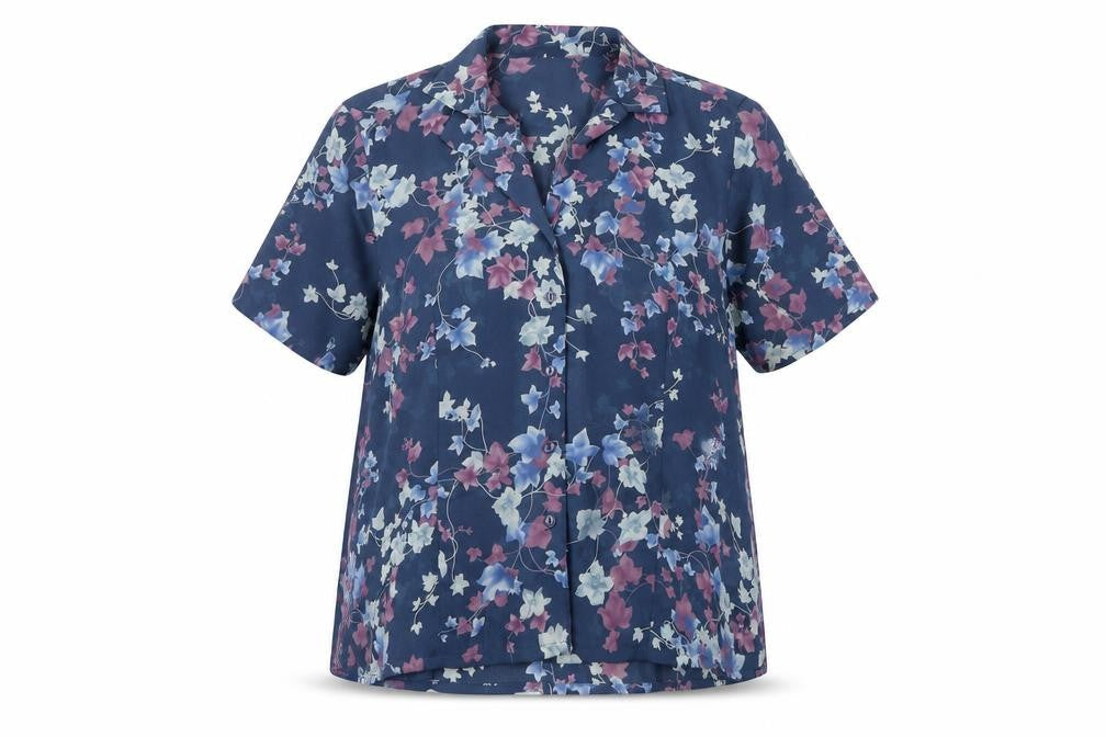 Womens UK Size 16 Jumper Blue Basic Button-Up
