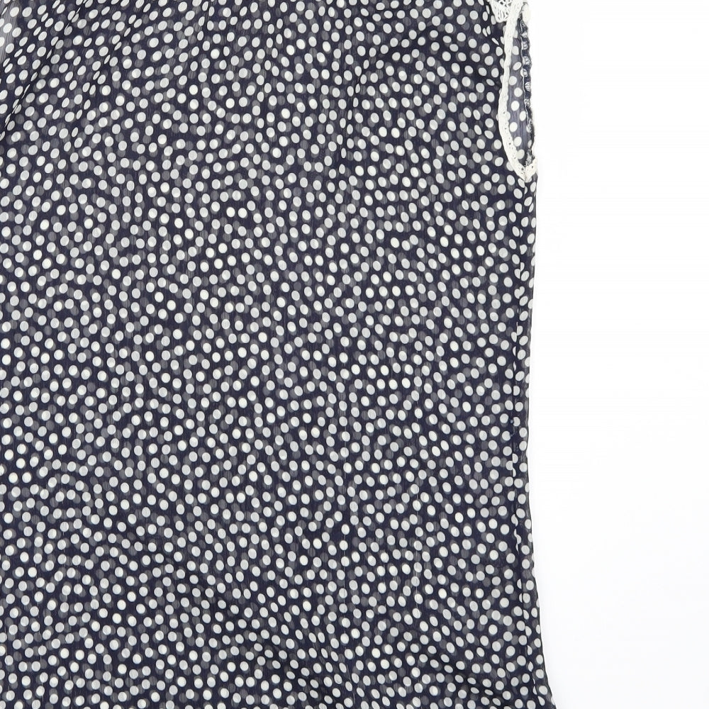Womens UK Size 12 Be Beau Black Basic Blouse