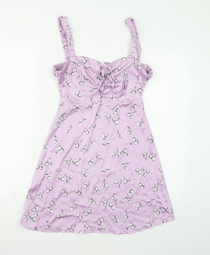 Kai Womens Purple   A-Line  Size S  - Cherry Print