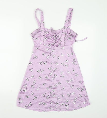 Kai Womens Purple   A-Line  Size S  - Cherry Print