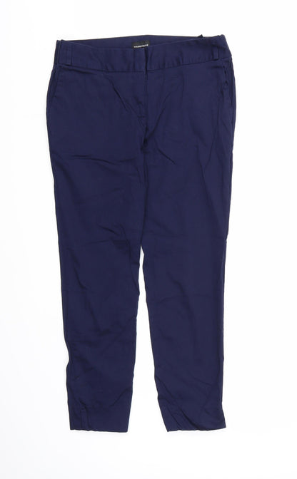 Warehouse Womens Blue  Rayon Trousers  Size 12 L26 in