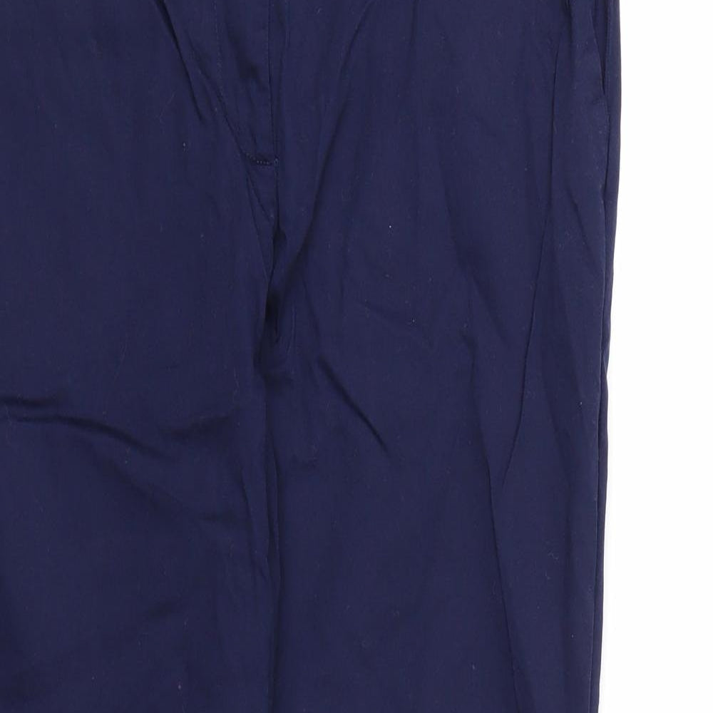 Warehouse Womens Blue  Rayon Trousers  Size 12 L26 in