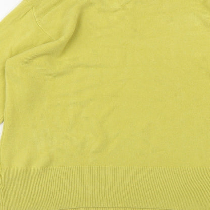 Alexara Womens Yellow  Knit Pullover Jumper Size L