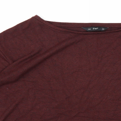 F&F Womens Brown  Knit Pullover Jumper Size 10