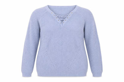 Select Womens Blue  Knit Pullover Jumper Size 12