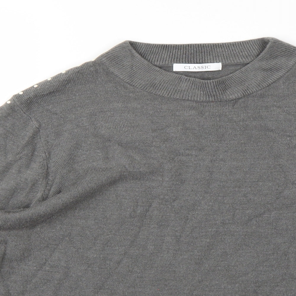 Marks & Spencer Womens Grey  Knit Pullover Jumper Size 18