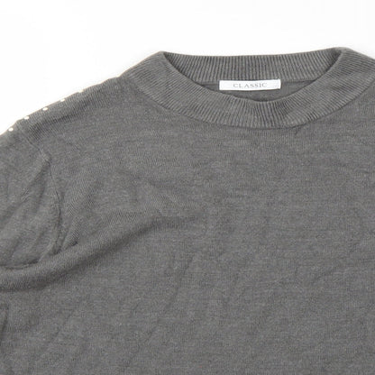Marks & Spencer Womens Grey  Knit Pullover Jumper Size 18