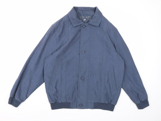 Mens UK Size M Escape Blue Overcoat