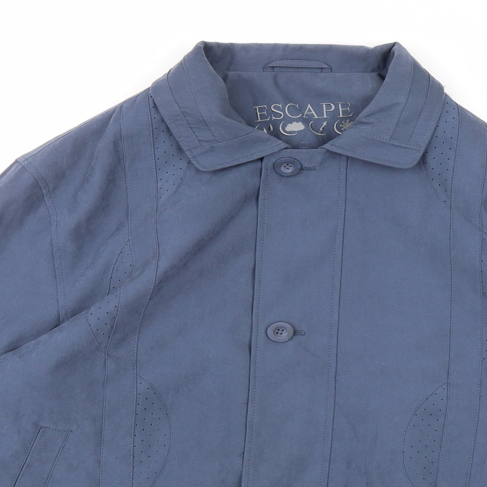 Mens UK Size M Escape Blue Overcoat