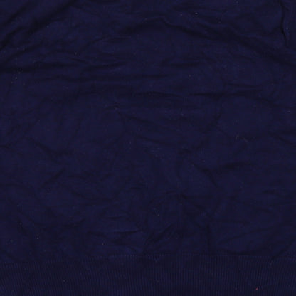 Mudflower Womens Blue Polka Dot  Pullover Jumper Size L