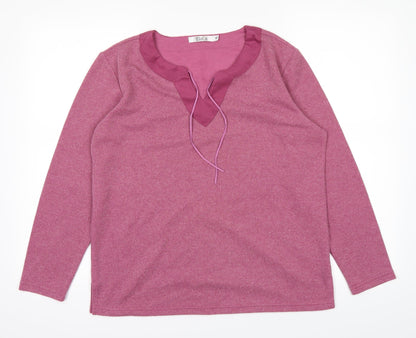 M&Co Womens Pink   Pullover Jumper Size M
