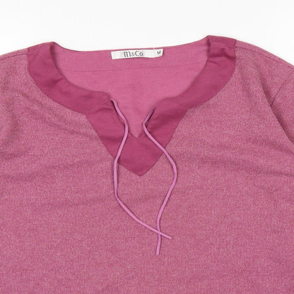 M&Co Womens Pink   Pullover Jumper Size M