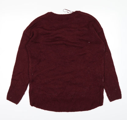 New Look Womens Purple   Pullover Jumper Size S