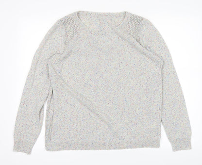 Marks & Spencer Womens White Polka Dot  Pullover Jumper Size 16