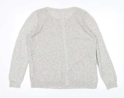Marks & Spencer Womens White Polka Dot  Pullover Jumper Size 16