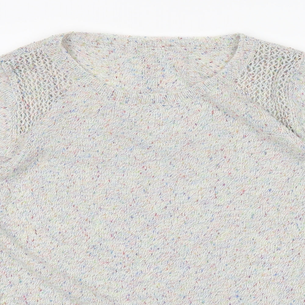 Marks & Spencer Womens White Polka Dot  Pullover Jumper Size 16