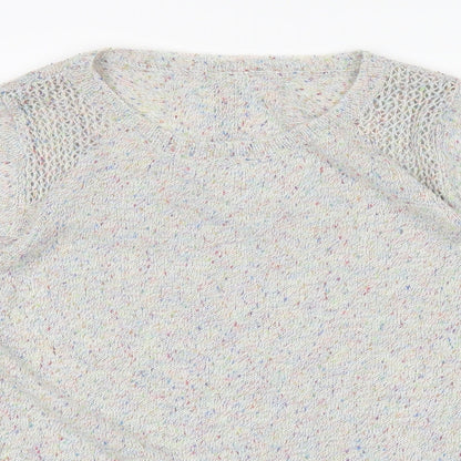 Marks & Spencer Womens White Polka Dot  Pullover Jumper Size 16