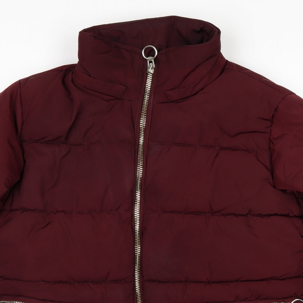 Womens UK Size 8 Topshop Purple Puffer Jacket