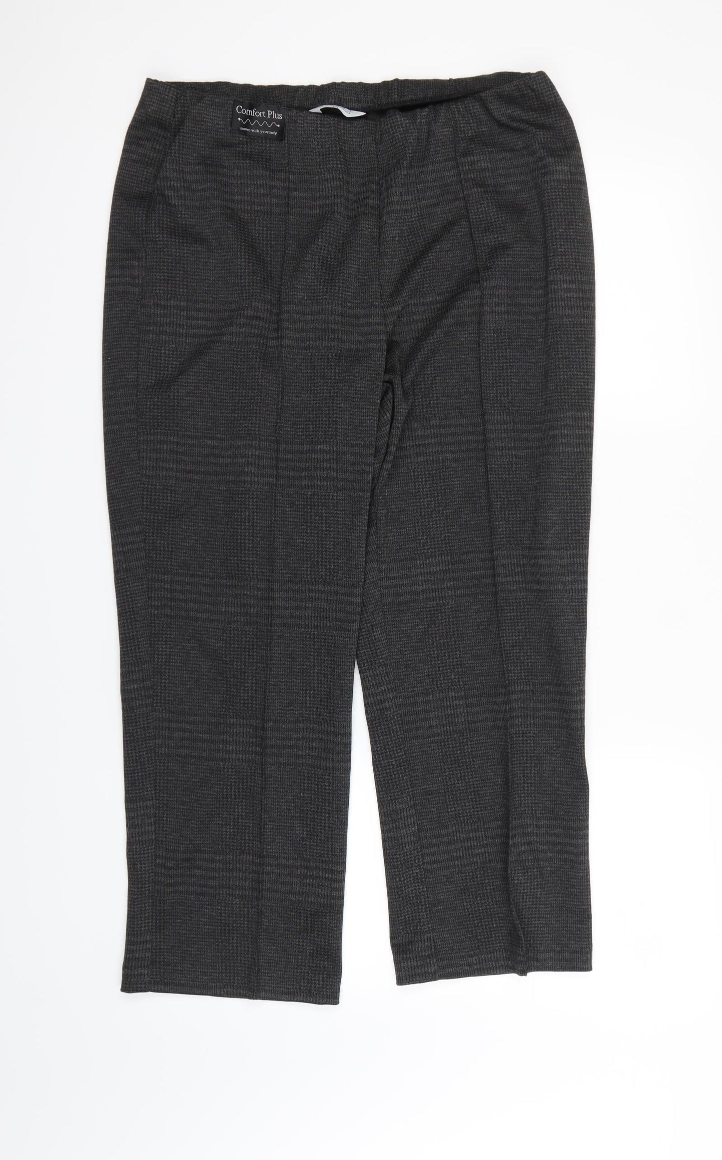 Womens UK Size 14 Classic Regular Fit Dress Pants Black Trousers