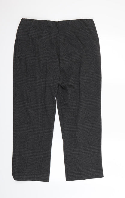 Womens UK Size 14 Classic Regular Fit Dress Pants Black Trousers