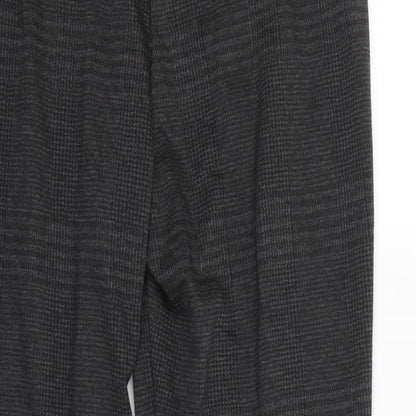 Womens UK Size 14 Classic Regular Fit Dress Pants Black Trousers