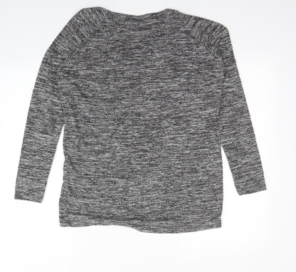Topshop Womens Black   Pullover Sweatshirt Size 8