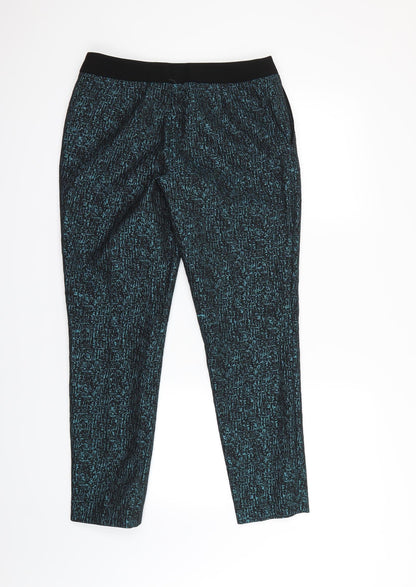 Fenn Wright Manson Womens Black Geometric  Dress Pants Trousers Size 10 L28 in