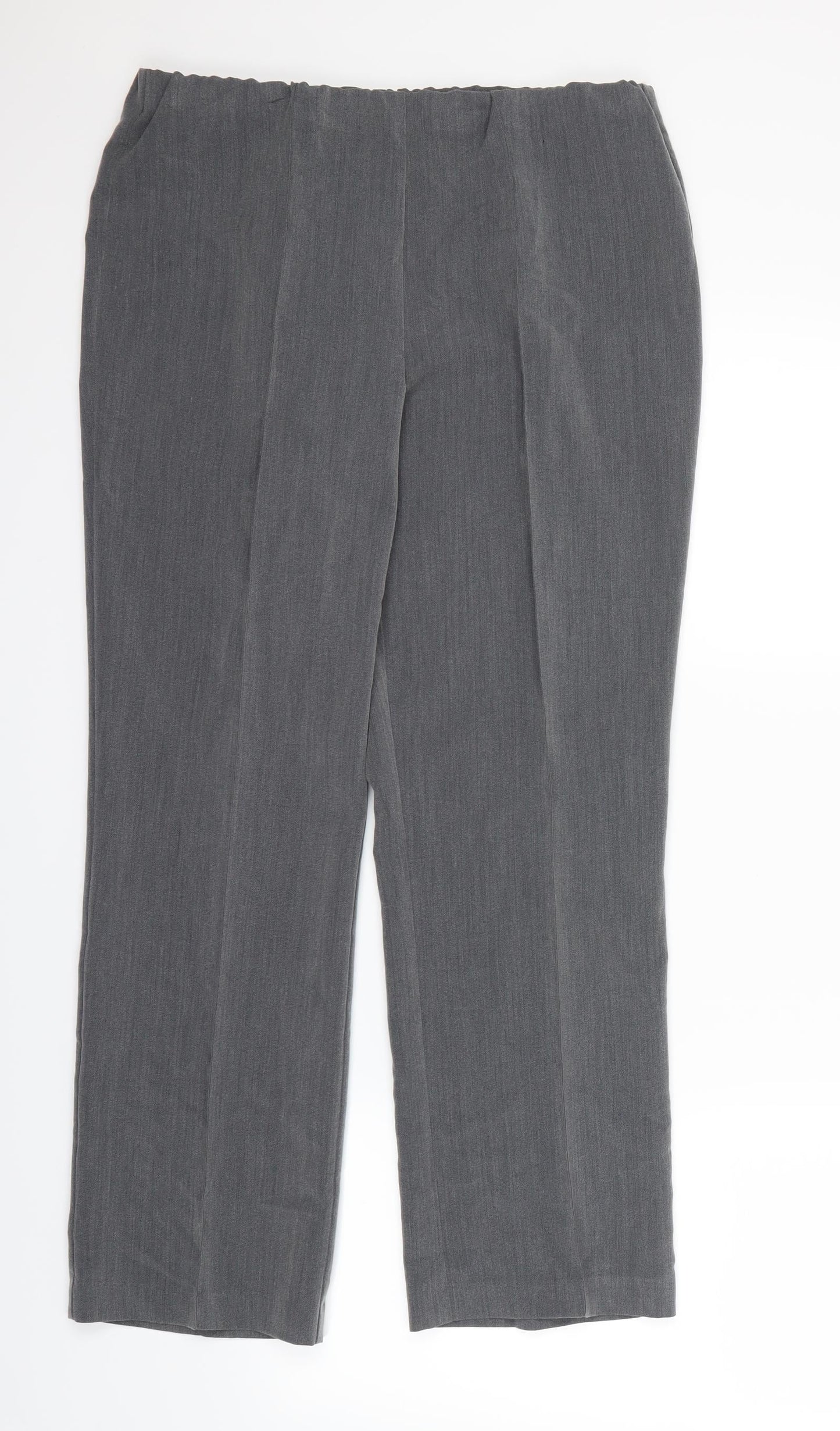 Bonmarche Womens Grey   Dress Pants Trousers Size 12 L27 in